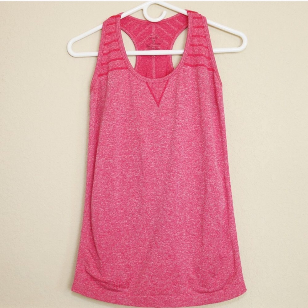 Oiselle Seamless Tank Pink Stretch Racerback Small